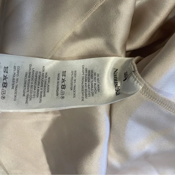 Nanushka malia satin cowl neck mini dress xxs - Picture 11 of 16